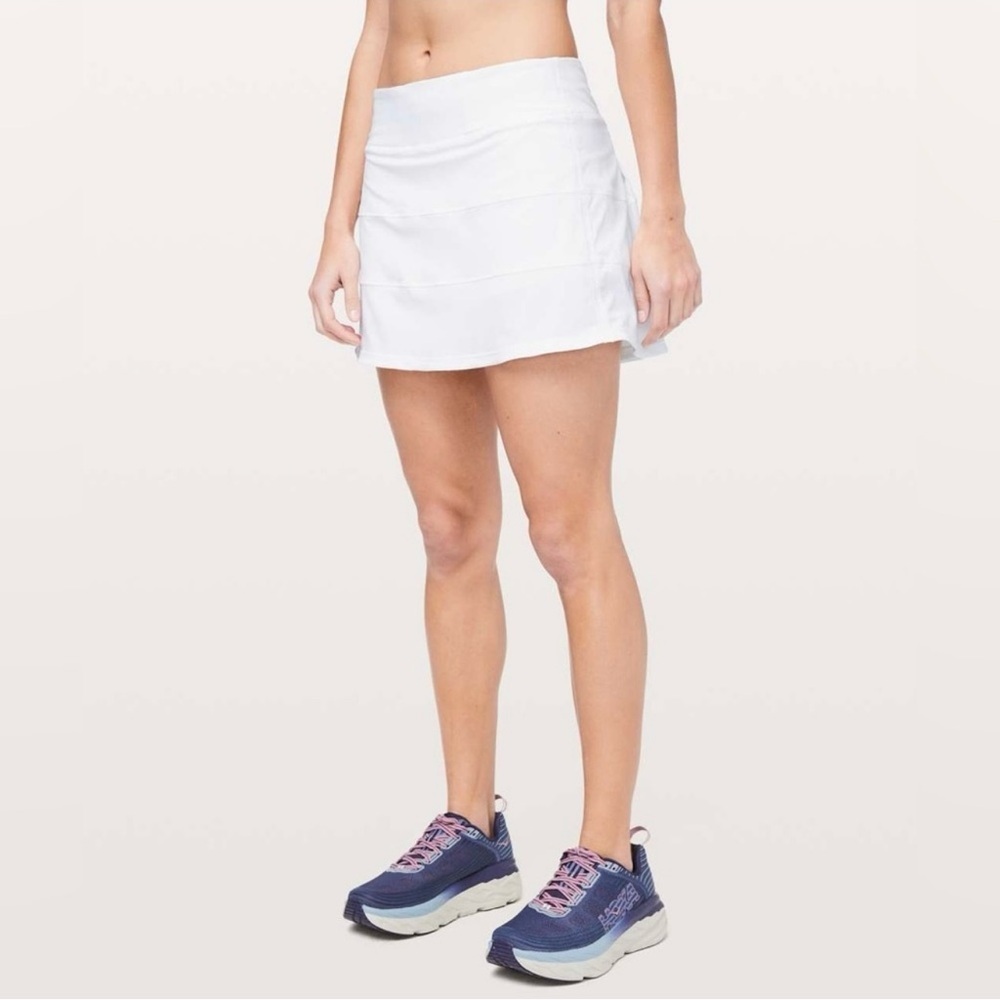 lululemon pace rival skirt regular 8 running yoga tennis EUC athleasure white​​ - Picture 2 of 10